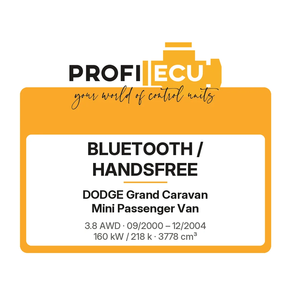 Etiketa ProfiECU: Bluetooth / Handsfree pro Dodge Grand Caravan Mini Passenger Van 3.8 AWD 160 kW
