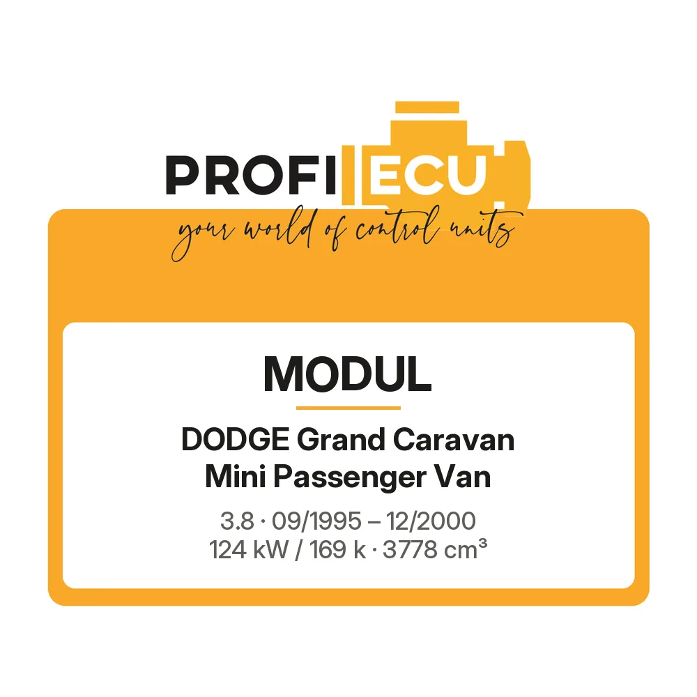 Etiketa ProfiECU: Modul pro Dodge Grand Caravan Mini Passenger Van 3.8 124 kW