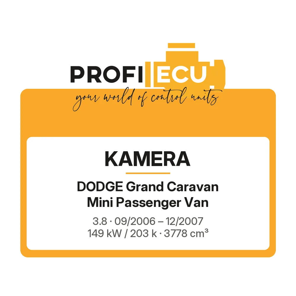 Etiketa ProfiECU: Kamera pro Dodge Grand Caravan Mini Passenger Van 3.8 149 kW