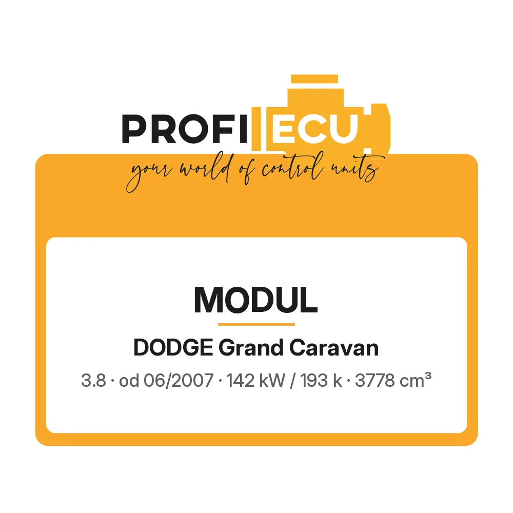 Etiketa ProfiECU: Modul pro Dodge Grand Caravan 3.8 142 kW