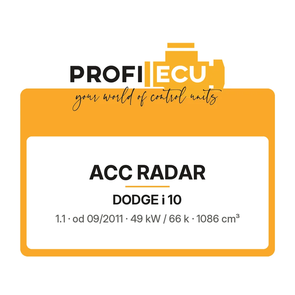 Etiketa ProfiECU: ACC Radar pro Dodge i 10 1.1 49 kW