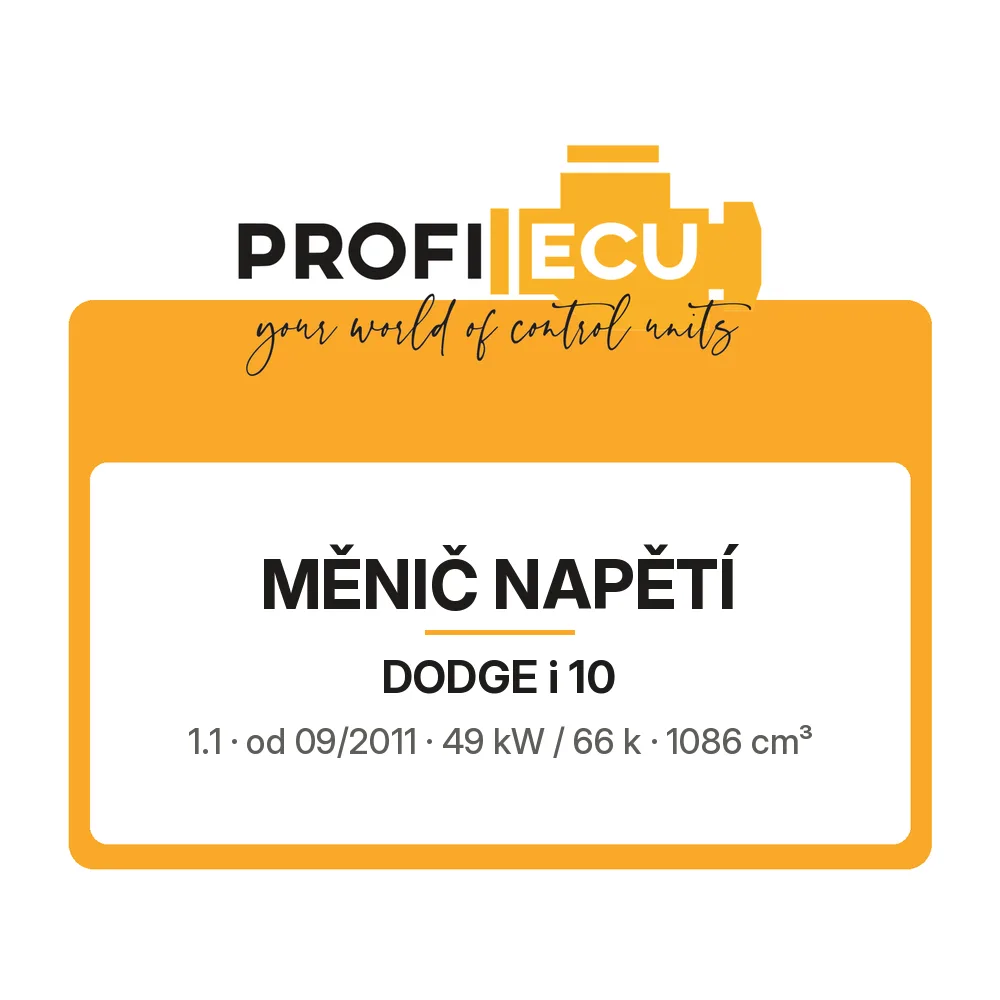 Etiketa ProfiECU: Měnič napětí pro Dodge i 10 1.1 49 kW