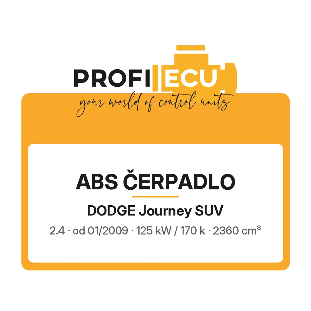 Etiketa ProfiECU: ABS čerpadlo pro Dodge Journey SUV 2.4 125 kW