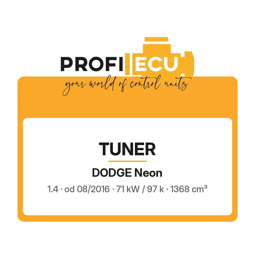 Etiketa ProfiECU: Tuner pro Dodge Neon 1.4 71 kW