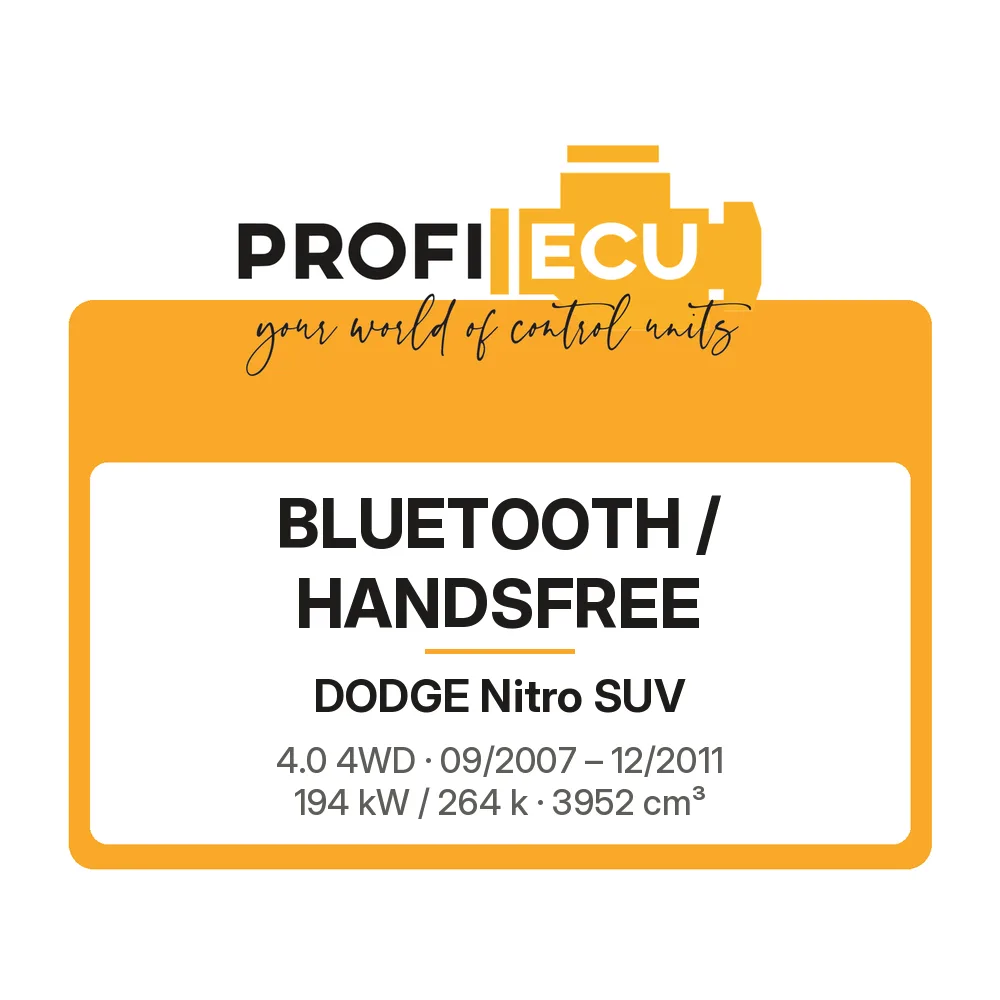 Etiketa ProfiECU: Bluetooth / Handsfree pro Dodge Nitro SUV 4.0 4WD 194 kW