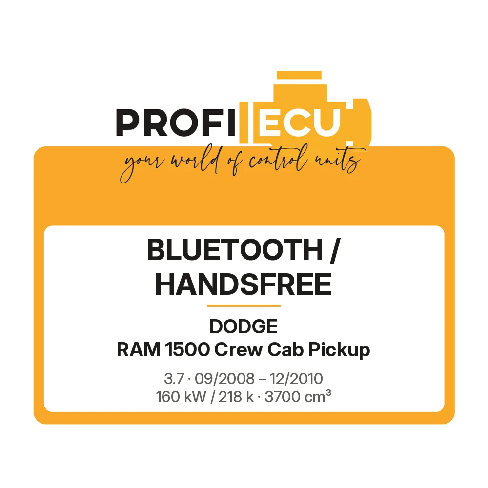 Etiketa ProfiECU: Bluetooth / Handsfree pro Dodge RAM 1500 Crew Cab Pickup 3.7 160 kW
