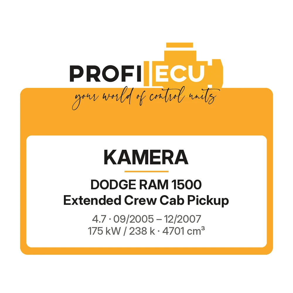 Etiketa ProfiECU: Kamera pro Dodge RAM 1500 Extended Crew Cab Pickup 4.7 175 kW