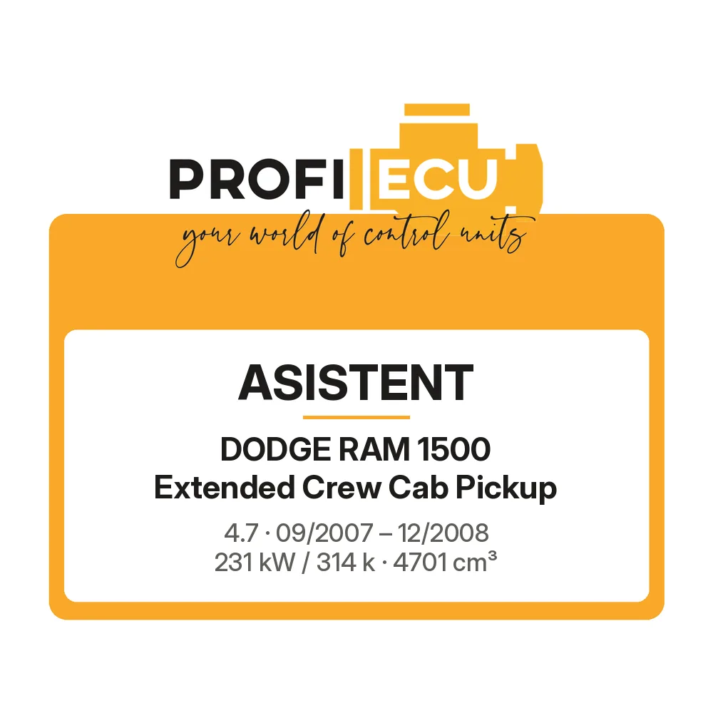 Etiketa ProfiECU: ASISTENT pro Dodge RAM 1500 Extended Crew Cab Pickup 4.7 231 kW