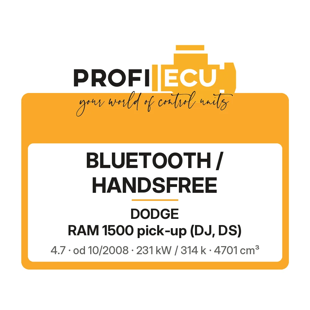 Etiketa ProfiECU: Bluetooth / Handsfree pro Dodge RAM 1500 pick-up 4.7 231 kW