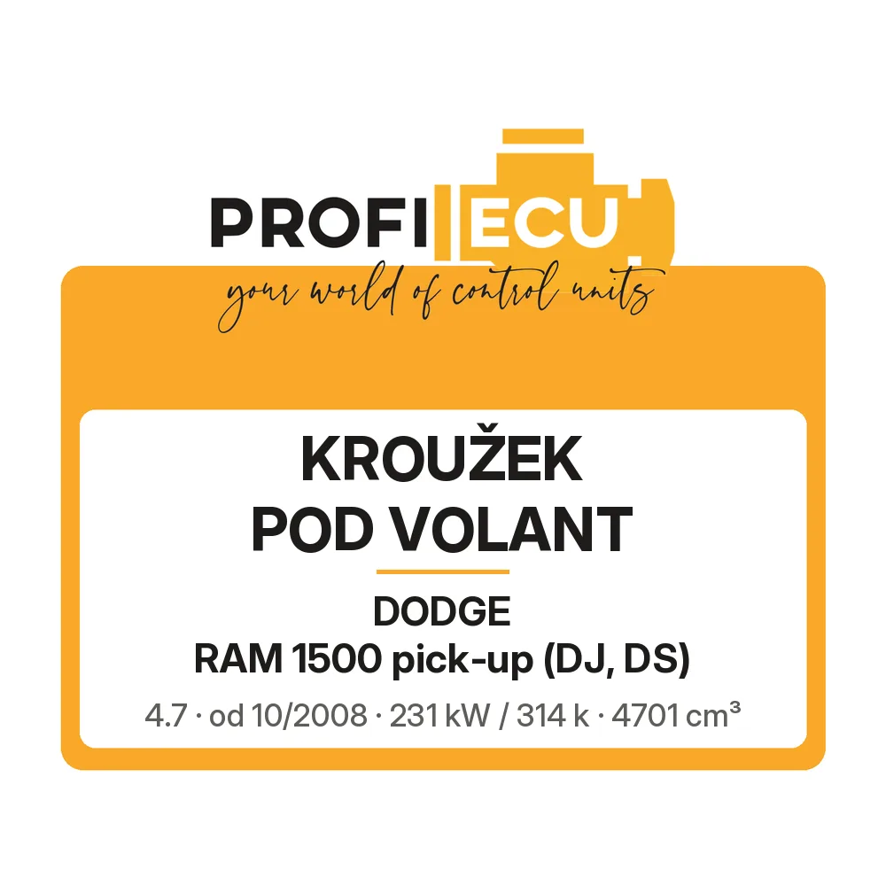 Etiketa ProfiECU: Kroužek pod volant pro Dodge RAM 1500 pick-up 4.7 231 kW