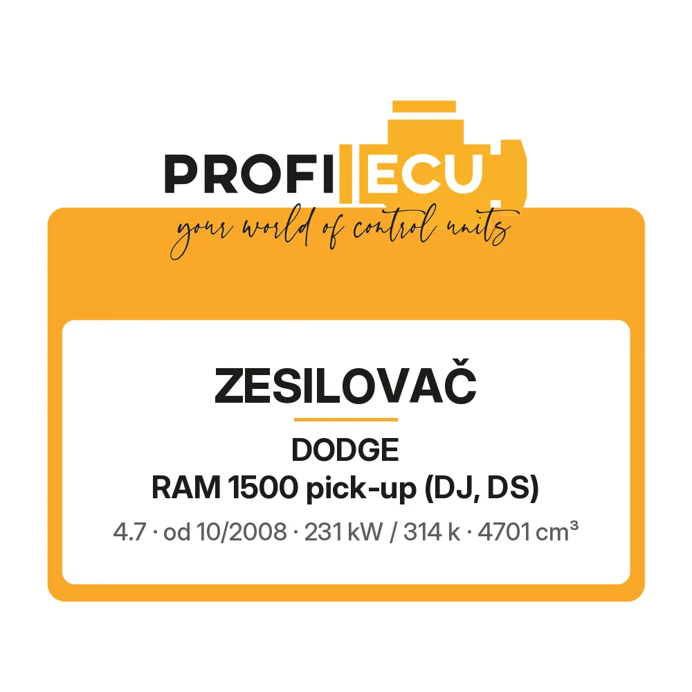 Etiketa ProfiECU: Zesilovač pro Dodge RAM 1500 pick-up 4.7 231 kW