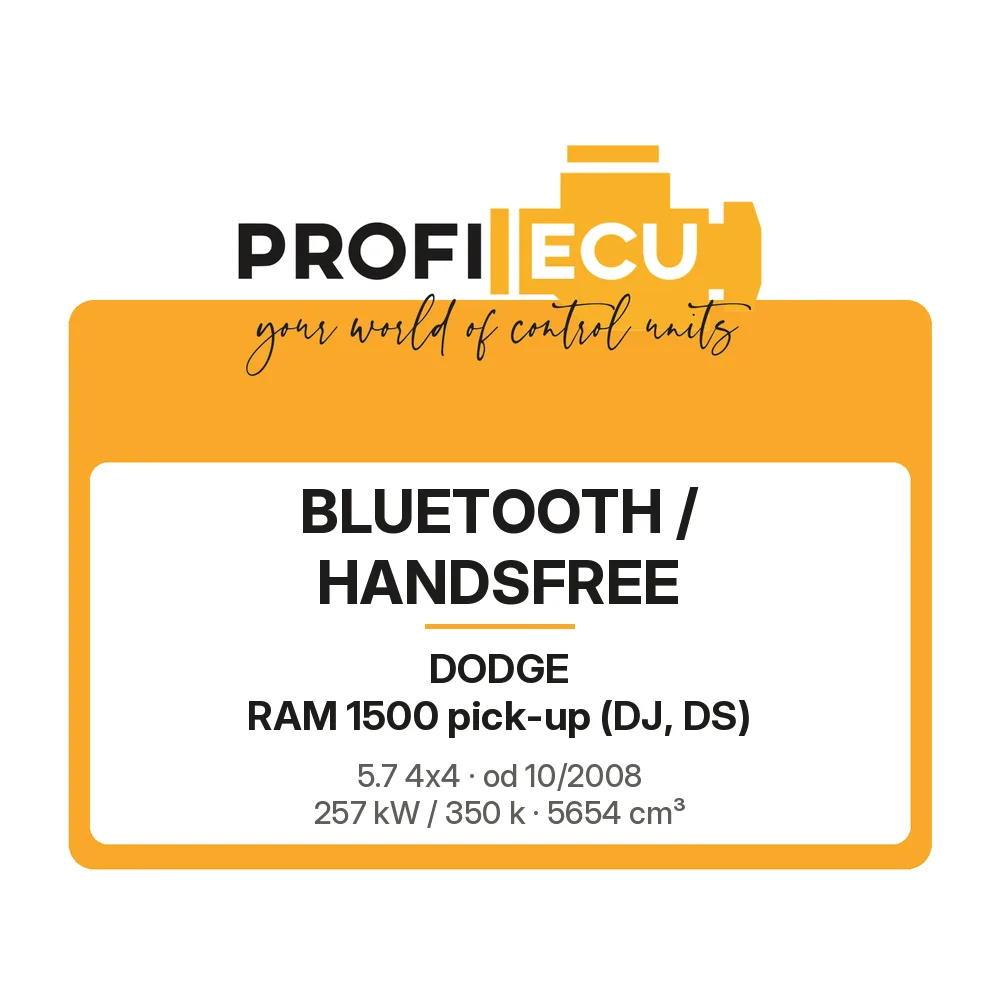 Etiketa ProfiECU: Bluetooth / Handsfree pro Dodge RAM 1500 pick-up 5.7 4x4 257 kW