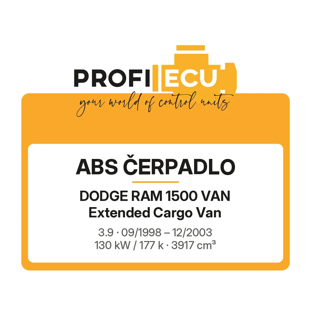 Etiketa ProfiECU: ABS čerpadlo pro Dodge RAM 1500 VAN Extended Cargo Van 3.9 130 kW