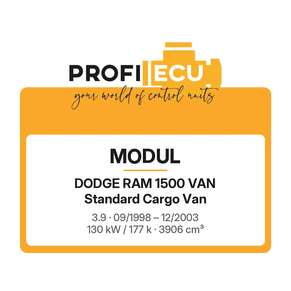 Etiketa ProfiECU: Modul pro Dodge RAM 1500 VAN Standard Cargo Van 3.9 130 kW