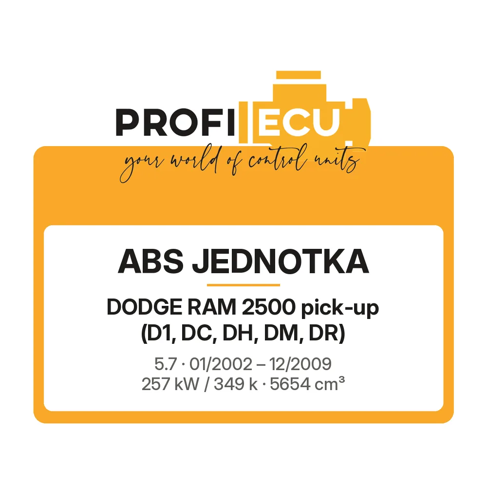 Etiketa ProfiECU: ABS jednotka pro Dodge RAM 2500 pick-up 5.7 257 kW