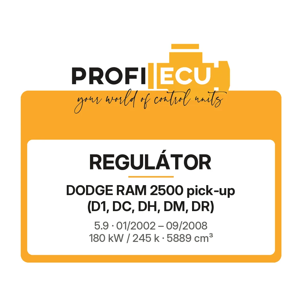 Etiketa ProfiECU: Regulátor pro Dodge RAM 2500 pick-up 5.9 180 kW
