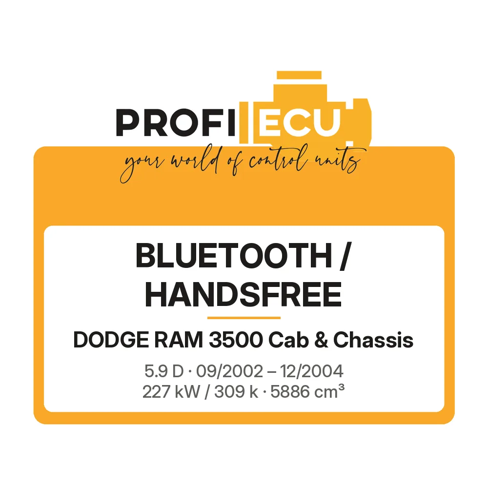 Etiketa ProfiECU: Bluetooth / Handsfree pro Dodge RAM 3500 Cab & Chassis 5.9 D 227 kW
