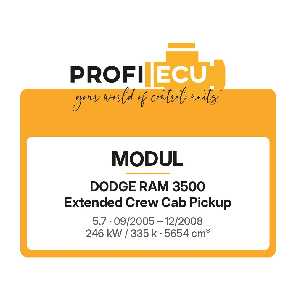 Etiketa ProfiECU: Modul pro Dodge RAM 3500 Extended Crew Cab Pickup 5.7 246 kW
