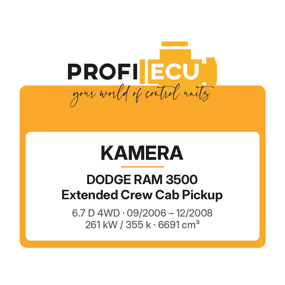 Etiketa ProfiECU: Kamera pro Dodge RAM 3500 Extended Crew Cab Pickup 6.7 D 4WD 261 kW