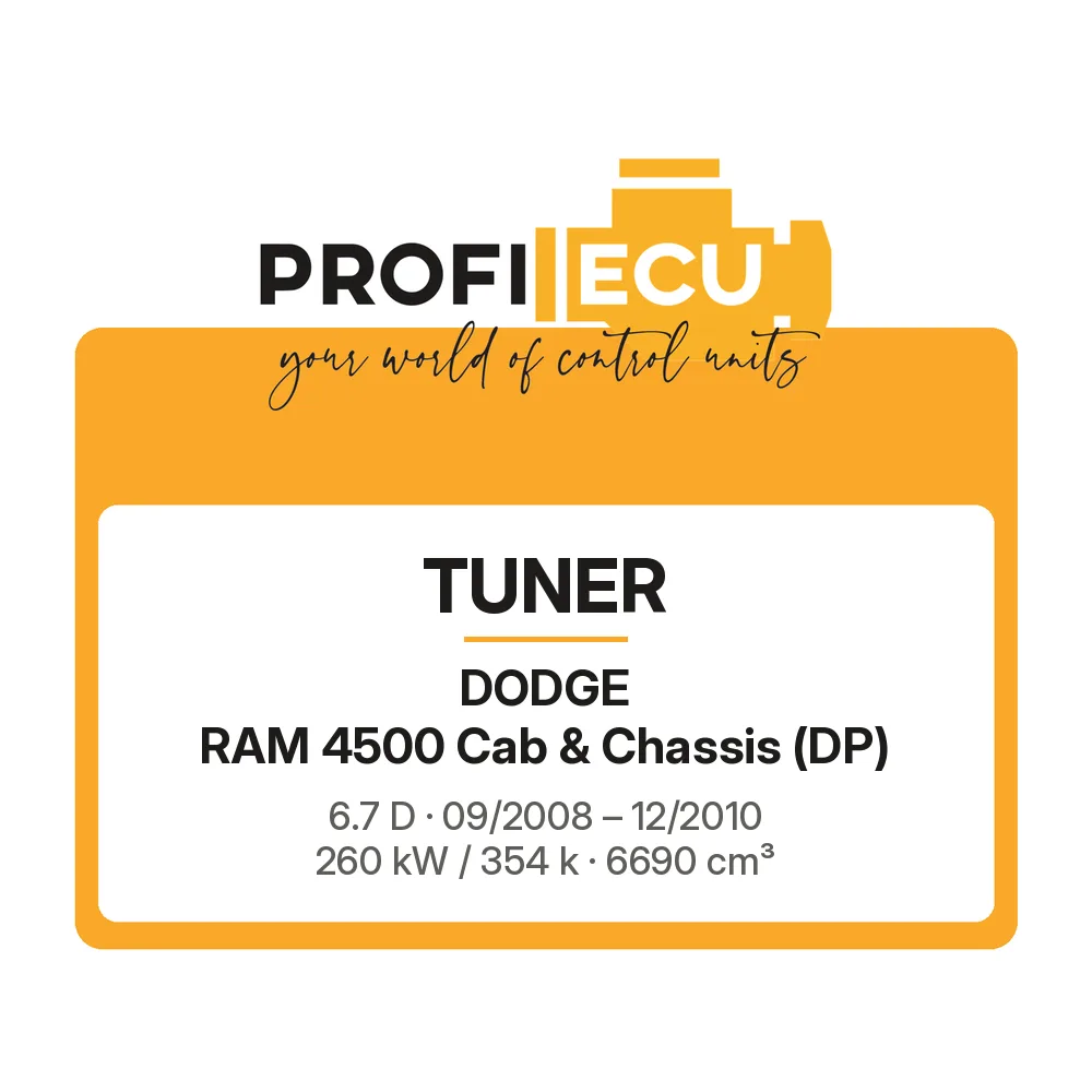 Etiketa ProfiECU: Tuner pro Dodge RAM 4500 Cab & Chassis 6.7 D 260 kW