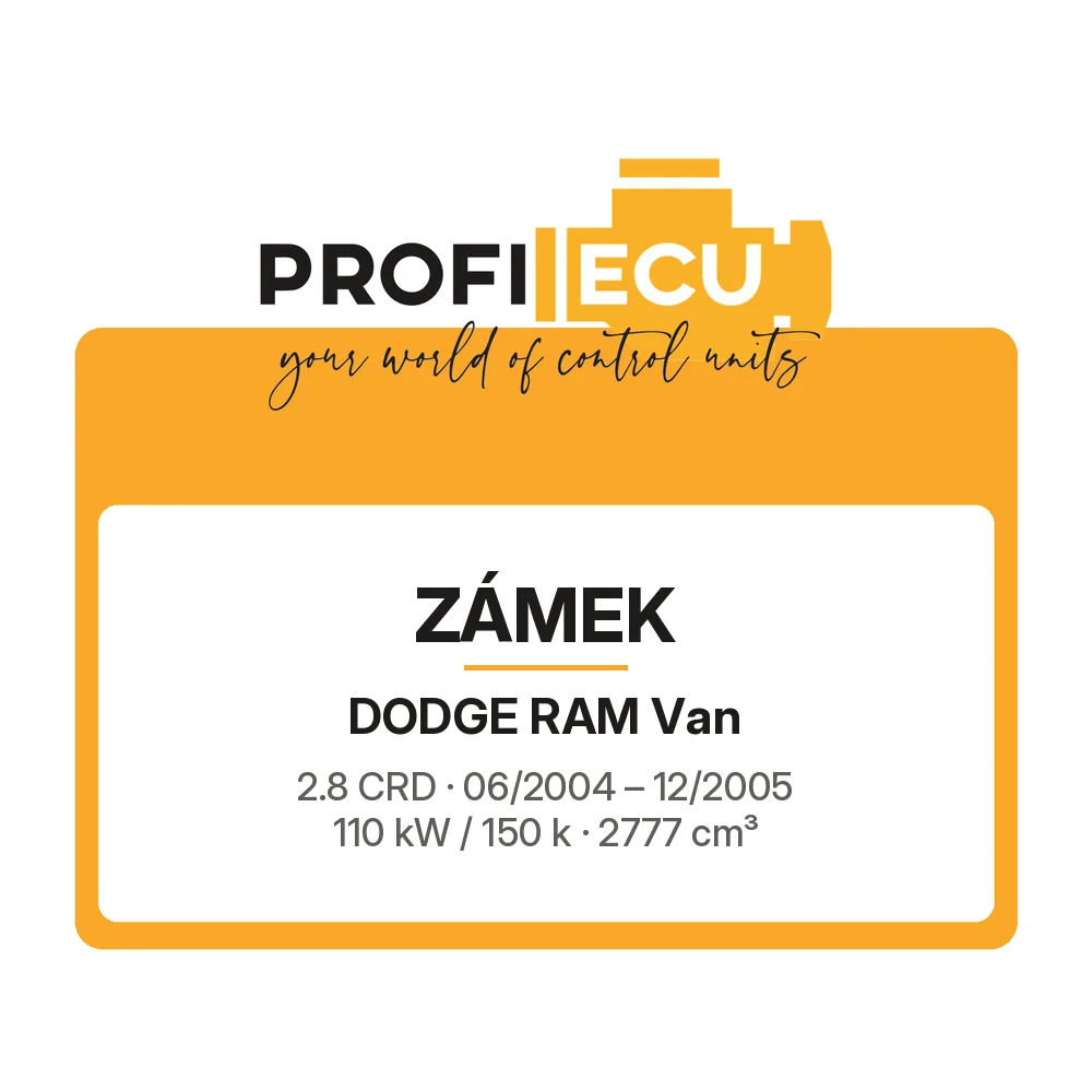 Etiketa ProfiECU: Zámek pro Dodge RAM Van 2.8 CRD 110 kW