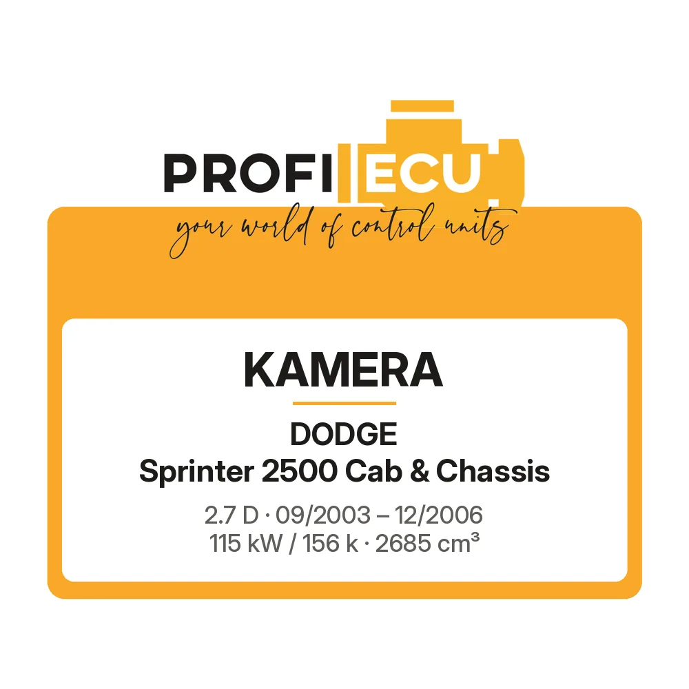 Etiketa ProfiECU: Kamera pro Dodge Sprinter 2500 Cab & Chassis 2.7 D 115 kW