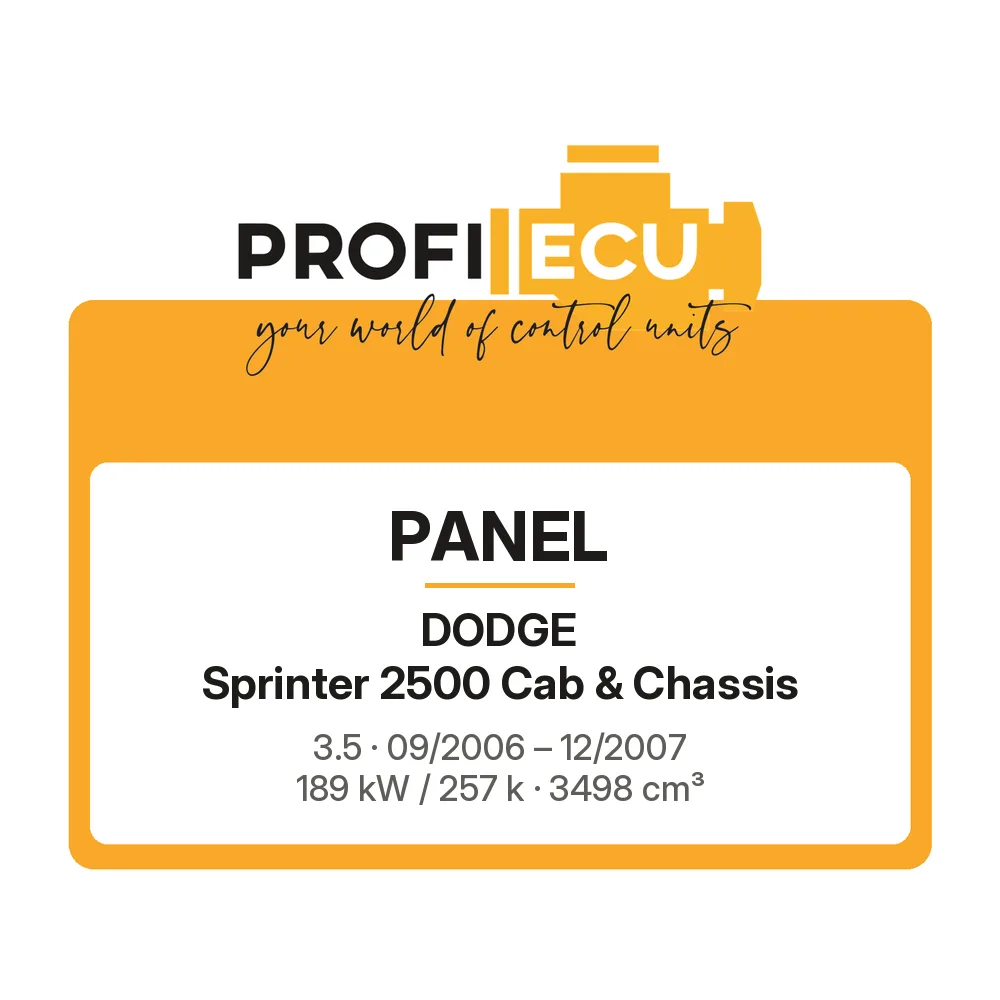 Etiketa ProfiECU: Panel pro Dodge Sprinter 2500 Cab & Chassis 3.5 189 kW
