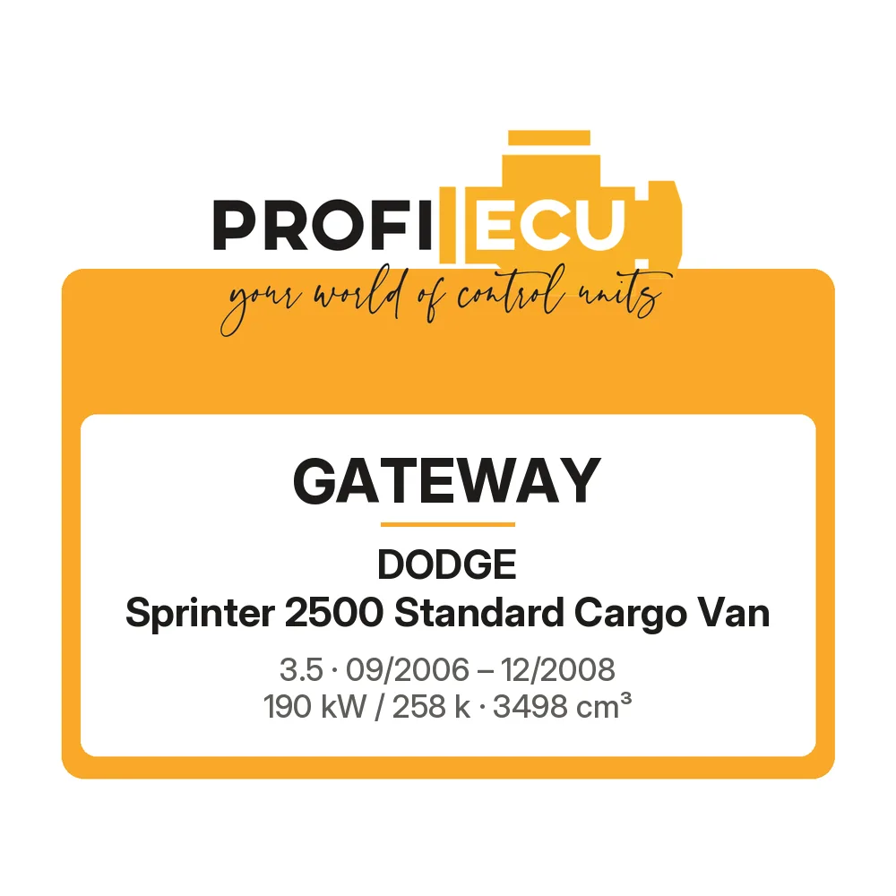 Etiketa ProfiECU: GATEWAY pro Dodge Sprinter 2500 Standard Cargo Van 3.5 190 kW