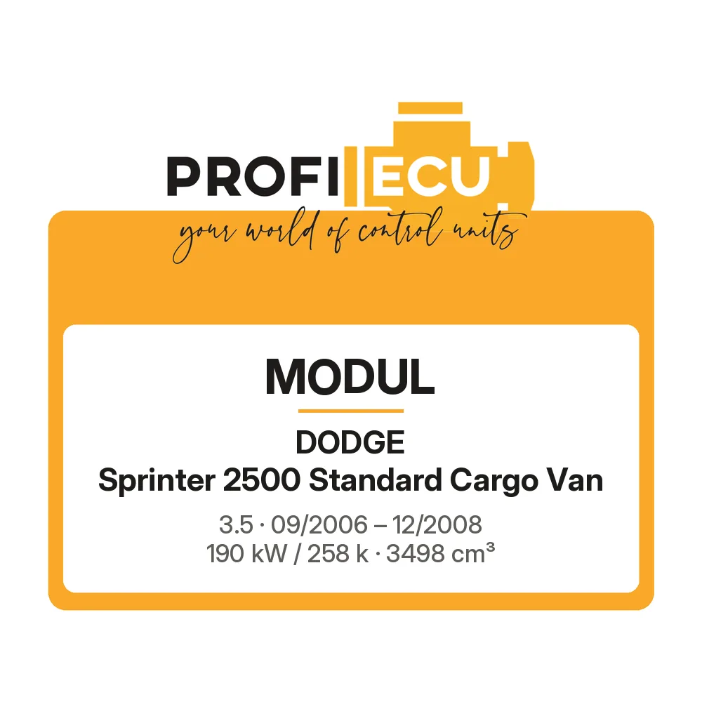 Etiketa ProfiECU: Modul pro Dodge Sprinter 2500 Standard Cargo Van 3.5 190 kW