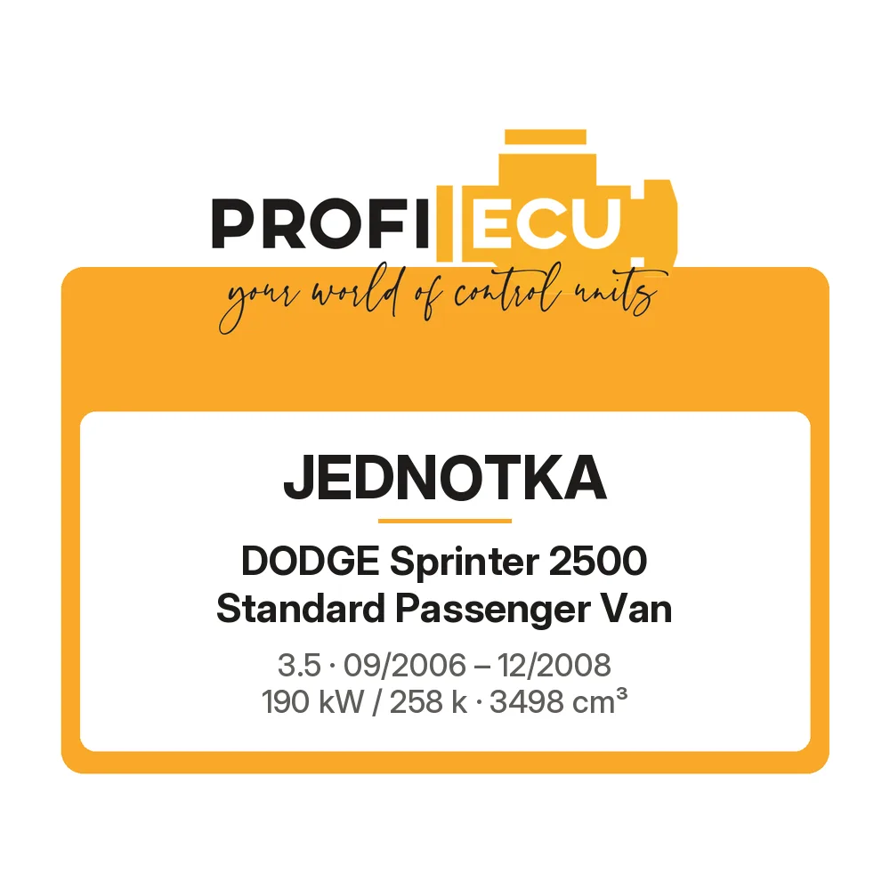 Etiketa ProfiECU: Jednotka pro Dodge Sprinter 2500 Standard Passenger Van 3.5 190 kW
