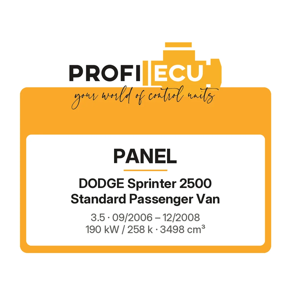 Etiketa ProfiECU: Panel pro Dodge Sprinter 2500 Standard Passenger Van 3.5 190 kW