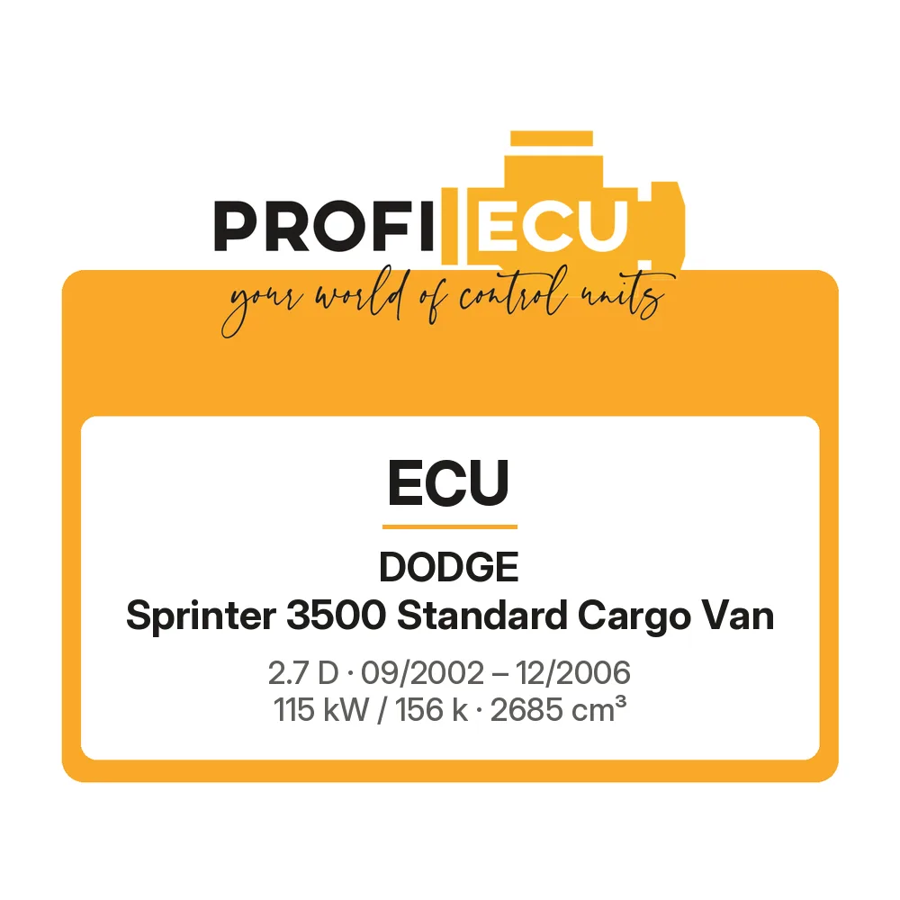 Etiketa ProfiECU: ECU pro Dodge Sprinter 3500 Standard Cargo Van 2.7 D 115 kW