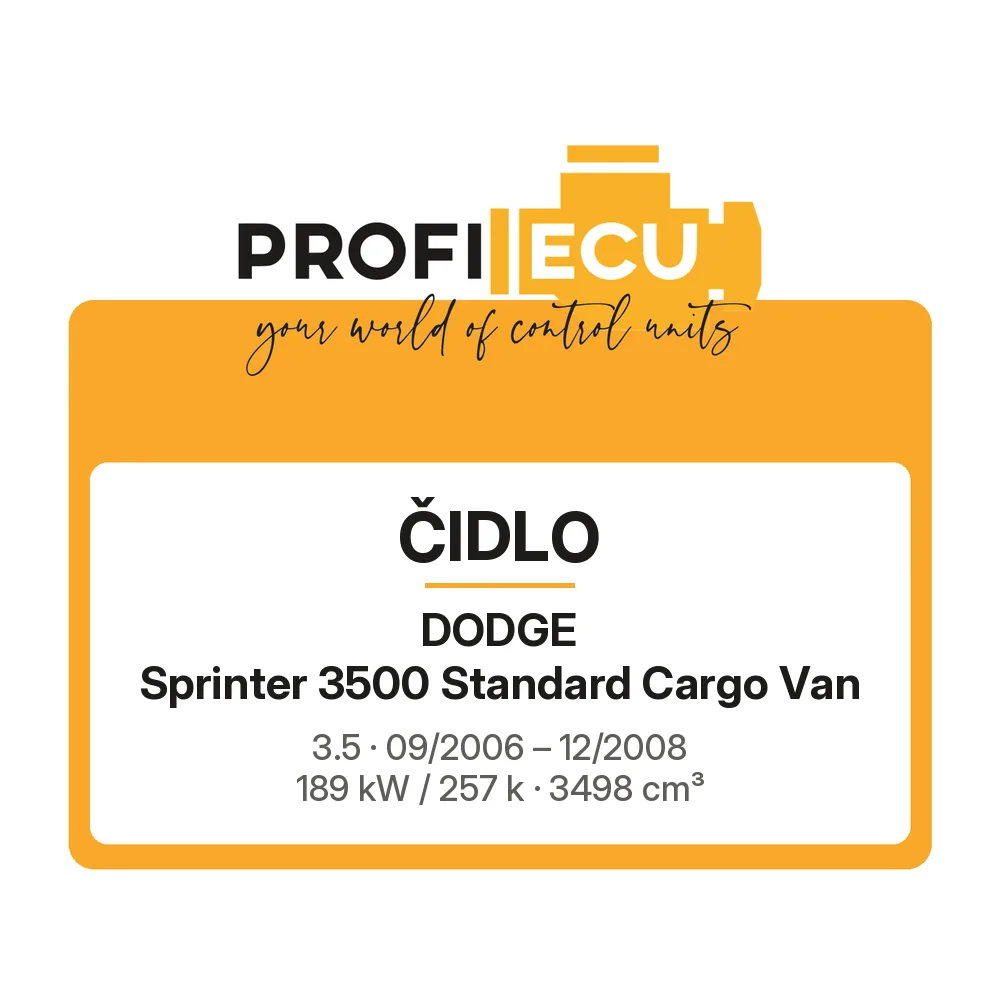 Etiketa ProfiECU: Čidlo pro Dodge Sprinter 3500 Standard Cargo Van 3.5 189 kW