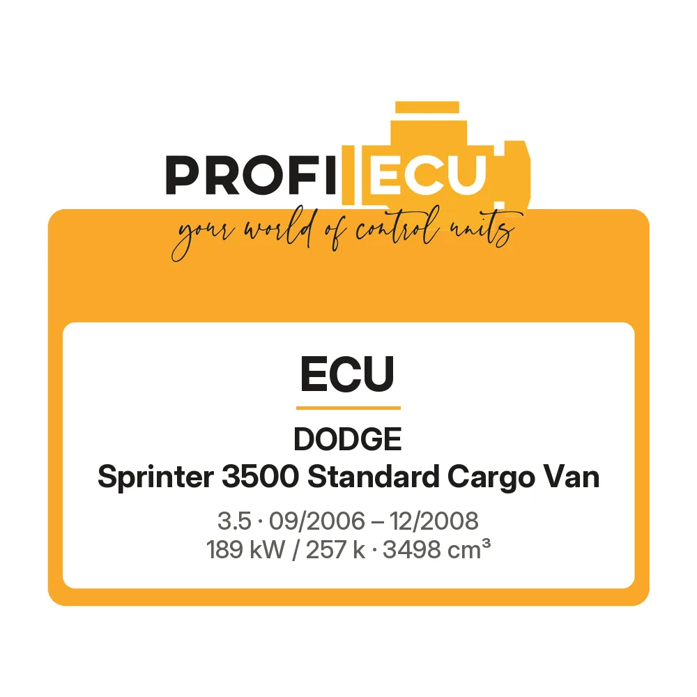 Etiketa ProfiECU: ECU pro Dodge Sprinter 3500 Standard Cargo Van 3.5 189 kW