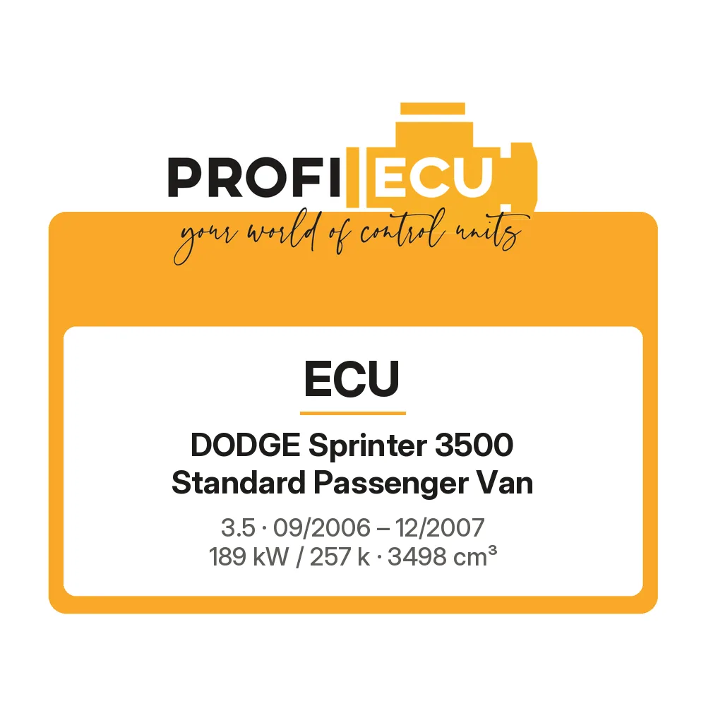 Etiketa ProfiECU: ECU pro Dodge Sprinter 3500 Standard Passenger Van 3.5 189 kW