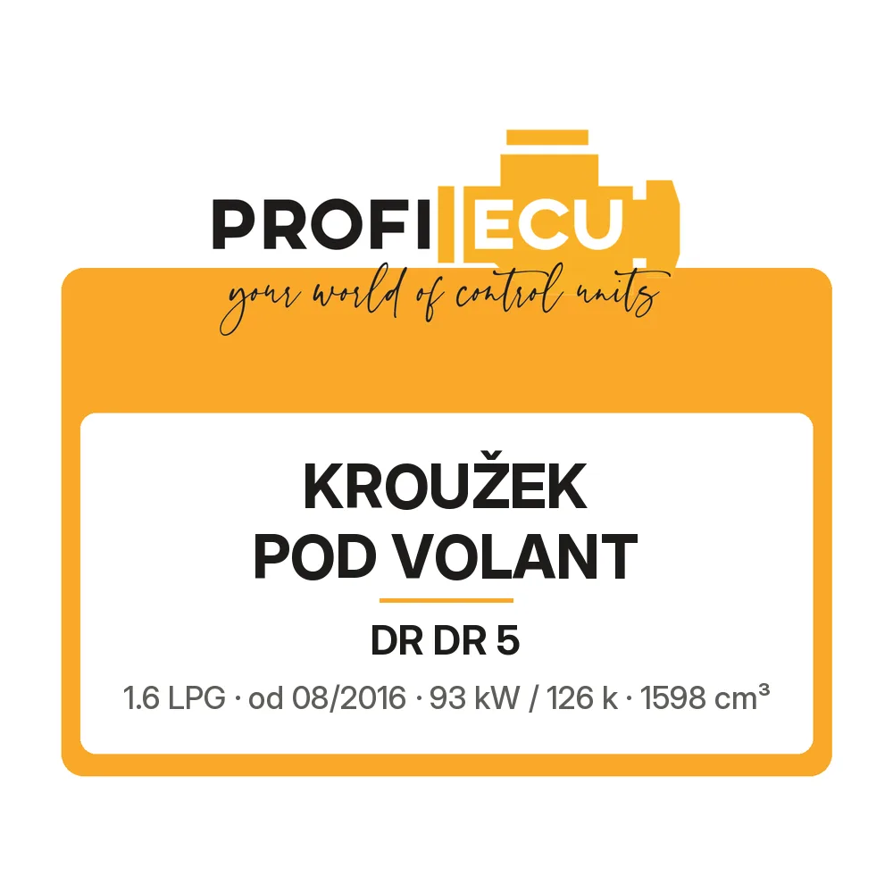Etiketa ProfiECU: Kroužek pod volant pro DR DR 5 1.6 LPG 93 kW