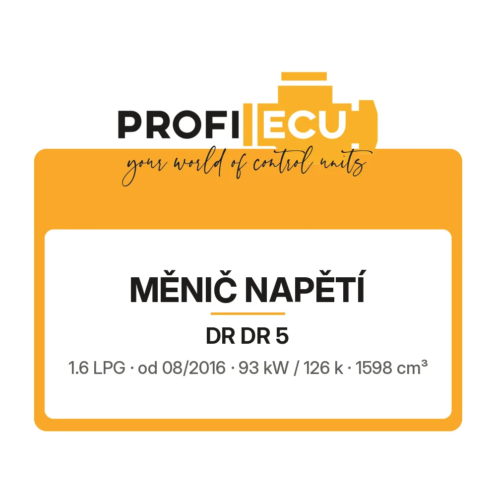 Etiketa ProfiECU: Měnič napětí pro DR DR 5 1.6 LPG 93 kW