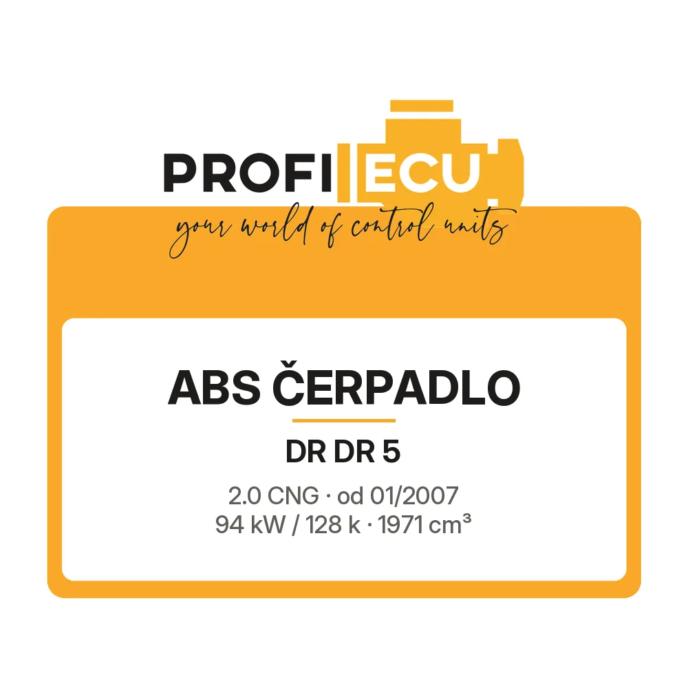 Etiketa ProfiECU: ABS čerpadlo pro DR DR 5 2.0 CNG 94 kW