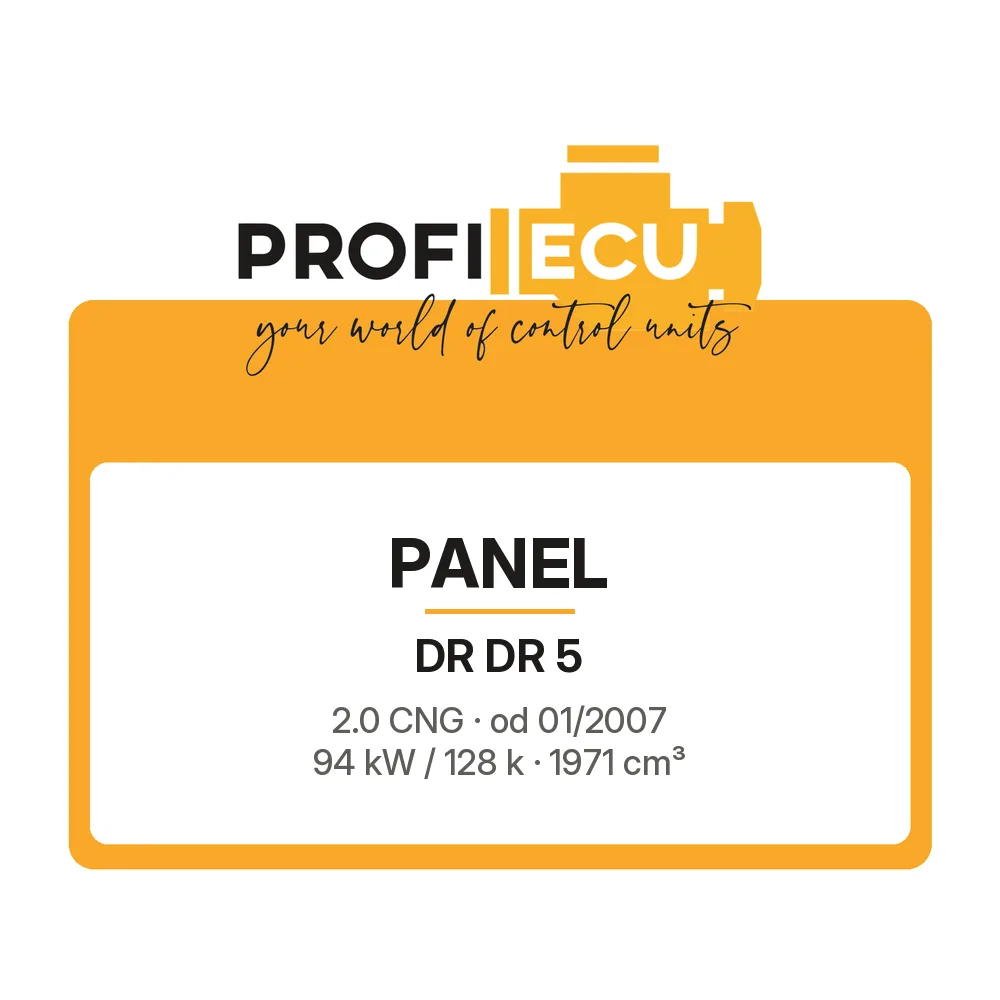 Etiketa ProfiECU: Panel pro DR DR 5 2.0 CNG 94 kW