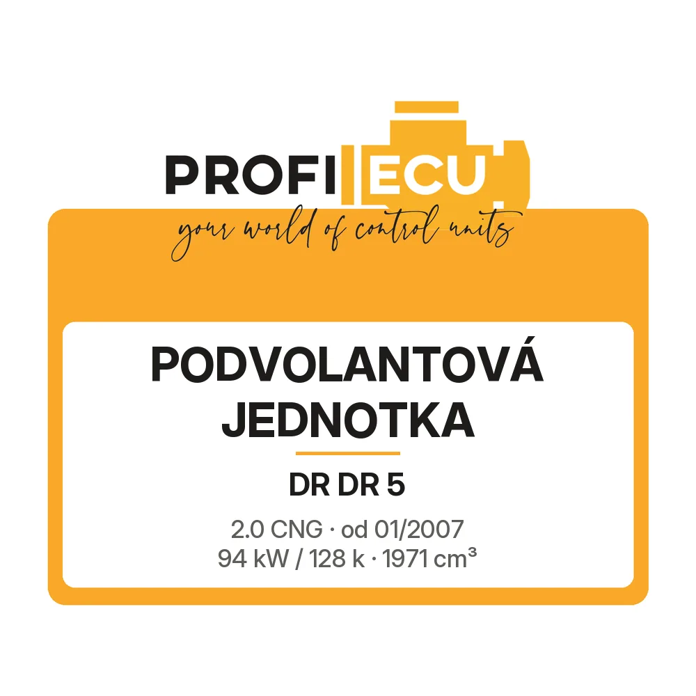 Etiketa ProfiECU: Podvolantová jednotka pro DR DR 5 2.0 CNG 94 kW