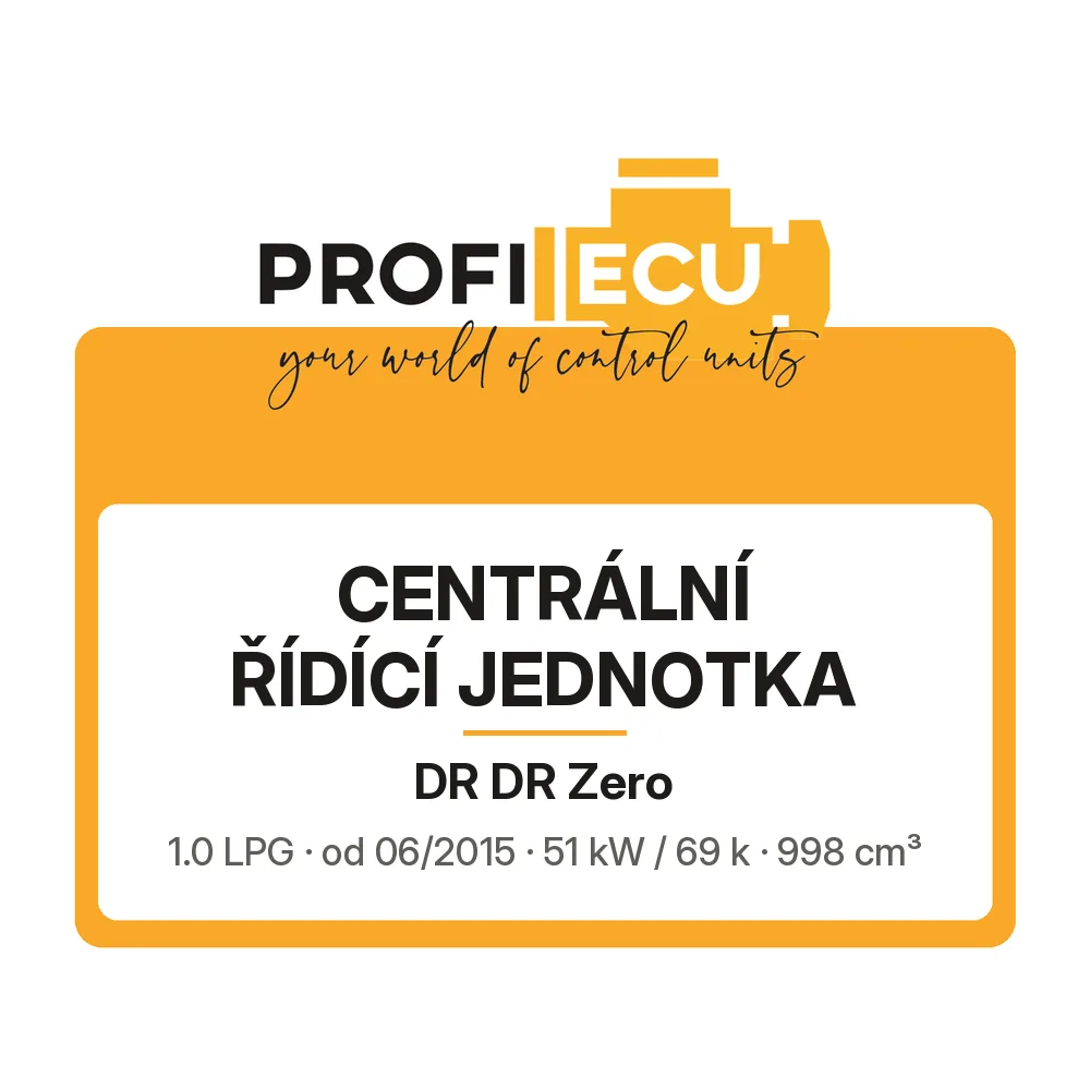 Etiketa ProfiECU: Centrální řídící jednotka pro DR DR Zero 1.0 LPG 51 kW