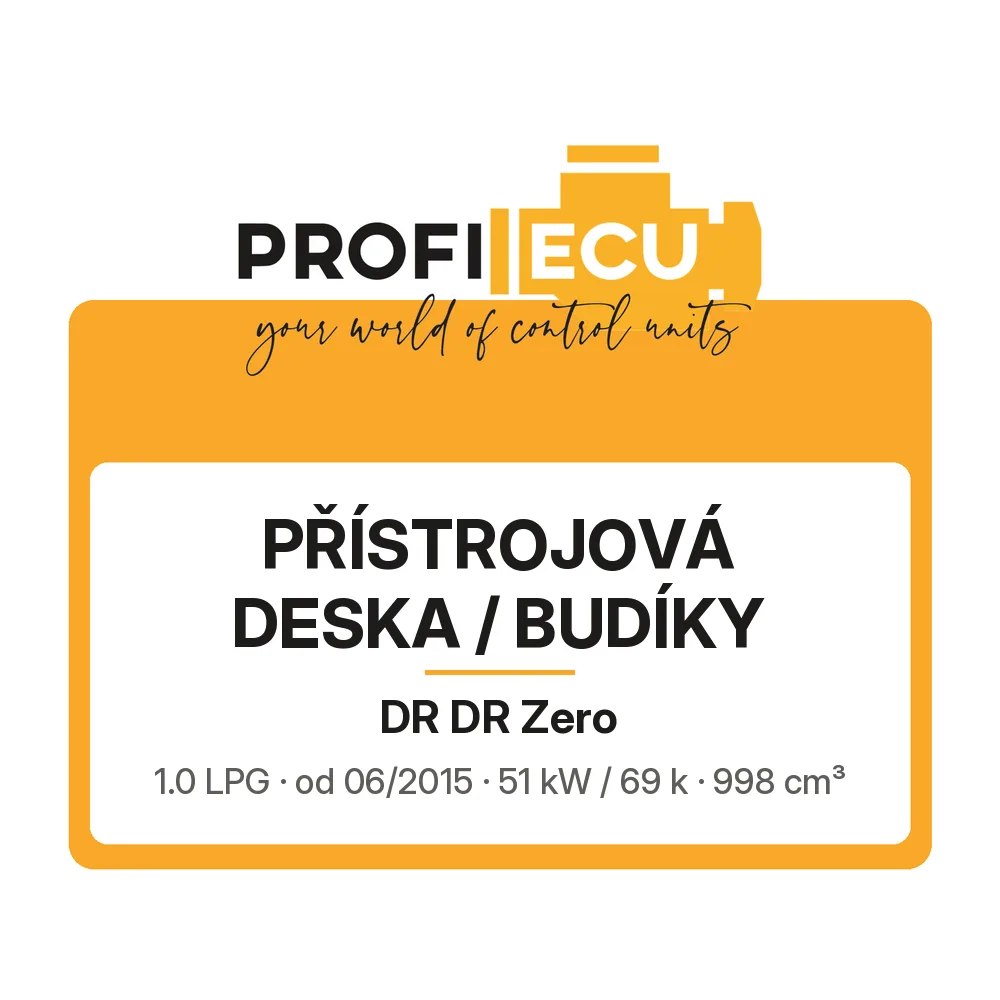 Etiketa ProfiECU: Přístrojová deska / Budíky pro DR DR Zero 1.0 LPG 51 kW