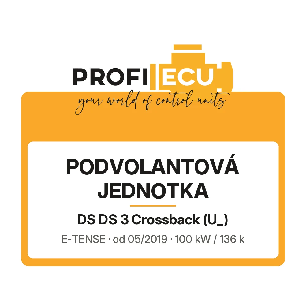 Etiketa ProfiECU: Podvolantová jednotka pro DS DS 3 Crossback E-TENSE