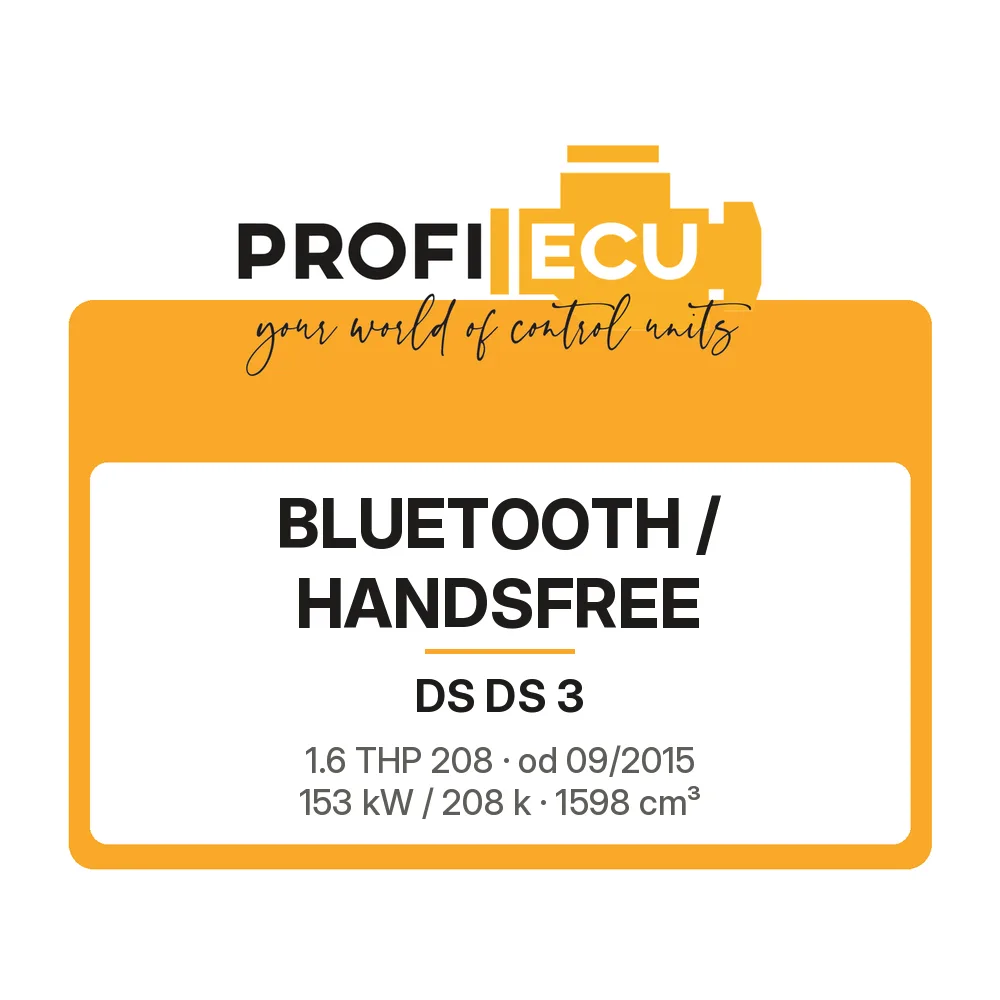 Etiketa ProfiECU: Bluetooth / Handsfree pro DS DS 3 1.6 THP 208 153 kW