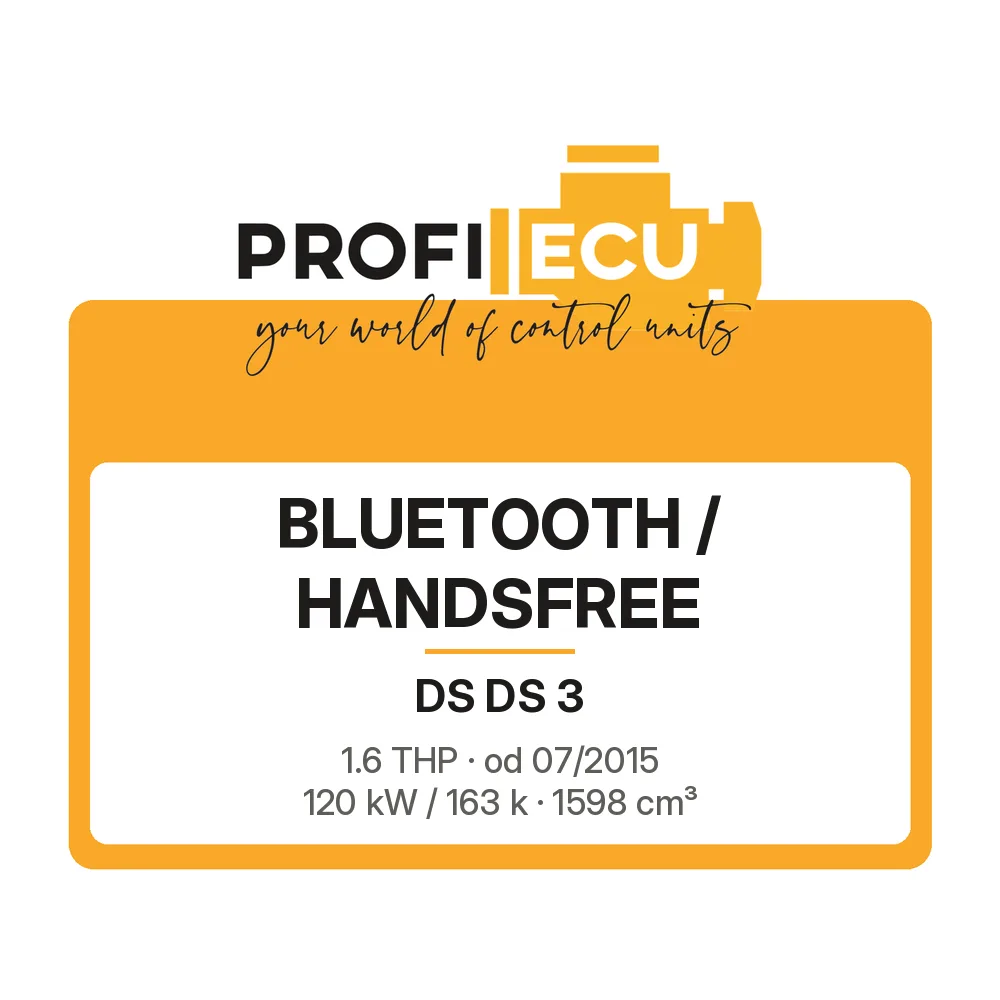 Etiketa ProfiECU: Bluetooth / Handsfree pro DS DS 3 1.6 THP 120 kW