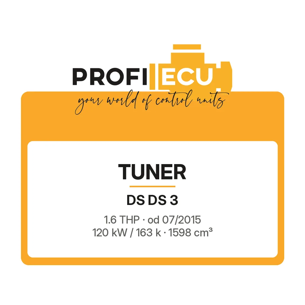 Etiketa ProfiECU: Tuner pro DS DS 3 1.6 THP 120 kW