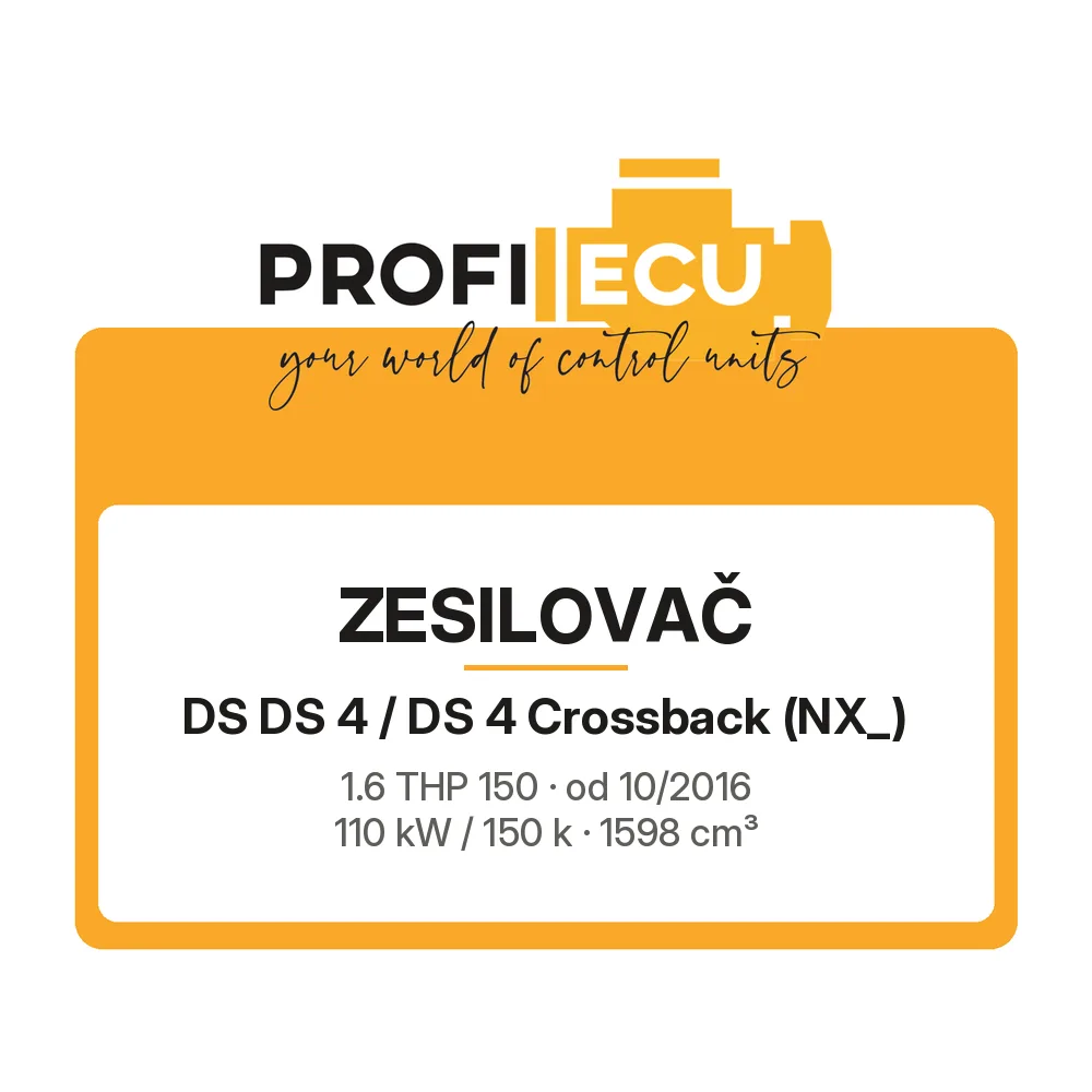 Etiketa ProfiECU: Zesilovač pro DS DS 4 / DS 4 Crossback 1.6 THP 150 110 kW