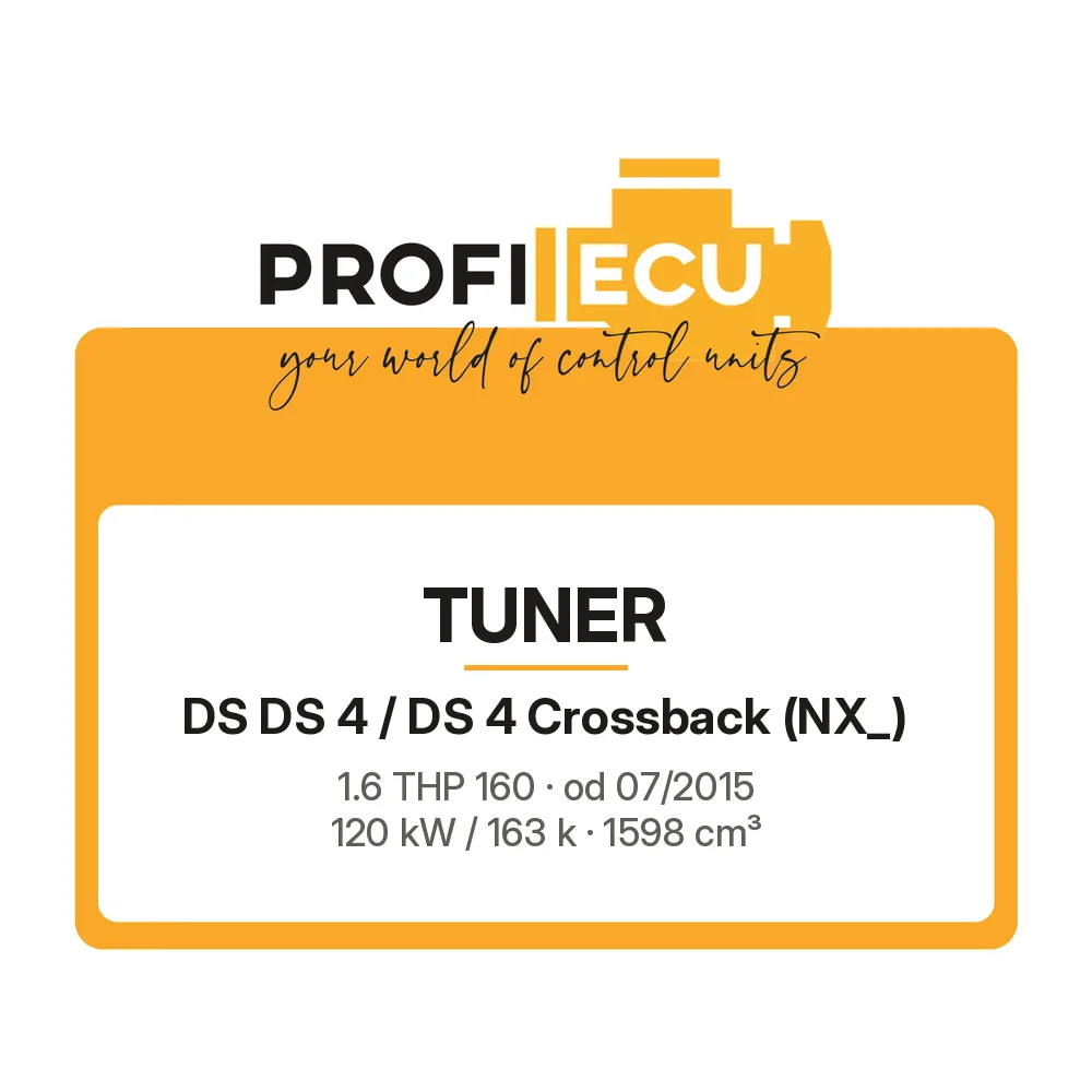 Etiketa ProfiECU: Tuner pro DS DS 4 / DS 4 Crossback 1.6 THP 160 120 kW