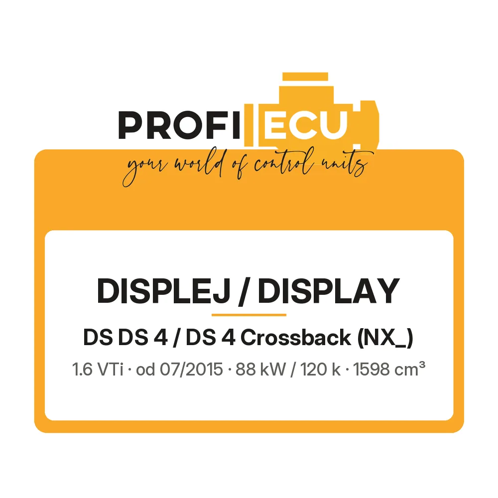 Etiketa ProfiECU: Displej / Display pro DS DS 4 / DS 4 Crossback 1.6 VTi 88 kW
