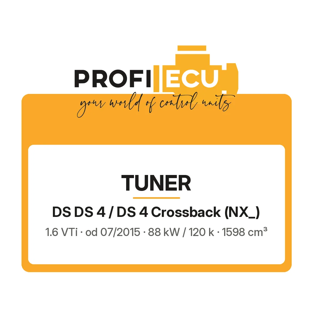 Etiketa ProfiECU: Tuner pro DS DS 4 / DS 4 Crossback 1.6 VTi 88 kW